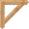 Ekena Millwork Traditional Arts and Crafts Rough Sawn Bracket w/ Offset Brace, Western Red Cedar, 8"W x 40"D x 40"H BKT0806X40X40TRA03RWR - alternate 3